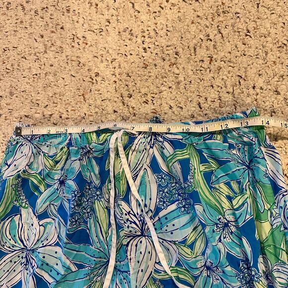 Lilly Pulitzer S Georgia May Tall Me Palazzo Pants Blue Preppy Resort Blue Sea - Picture 5 of 12